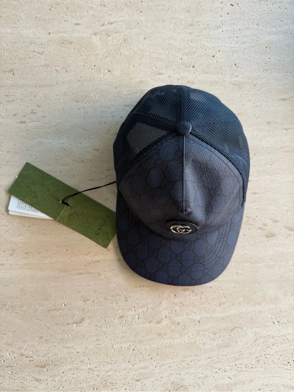 NWT Gucci GG Supreme Blue Baseball Hat Size S  57cm Unisex